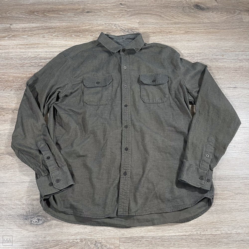 Kuhl Men's Shirt Button Up Long Sleeve Outdoor Gorpcore Hiking XL Gray/Greeen